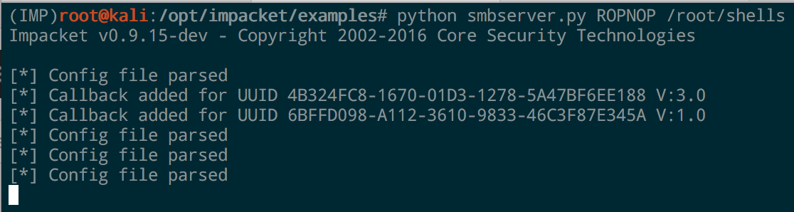 Impacket’s smbserver.py