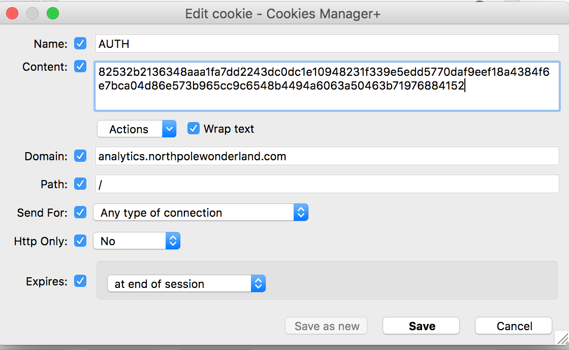 Analytics - change cookie