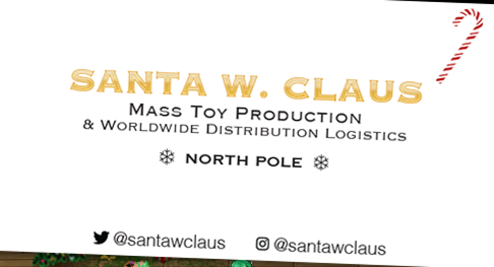 Santa&rsquo;s Business Card