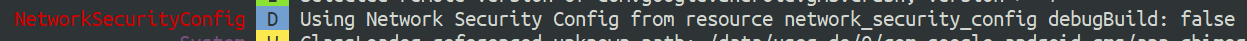 Logcat new network security config